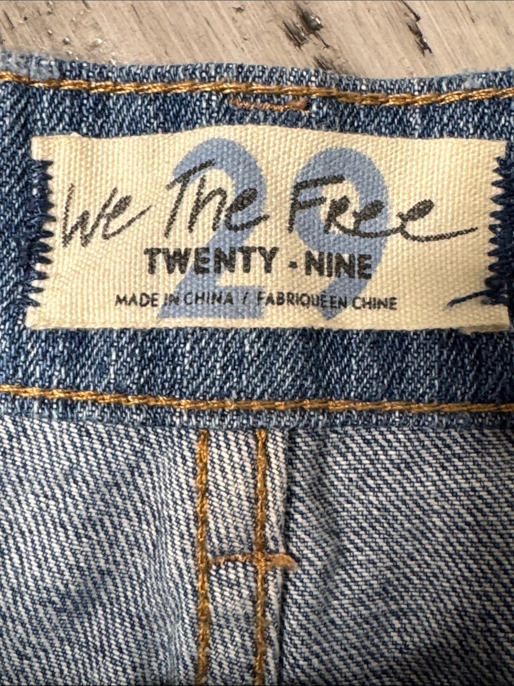FREE PEOPLE WE THE FREE PIECE OF MY HEART PATCHWORK DISTRESSED WIDE LEG JEANS - Picture 11 of 14